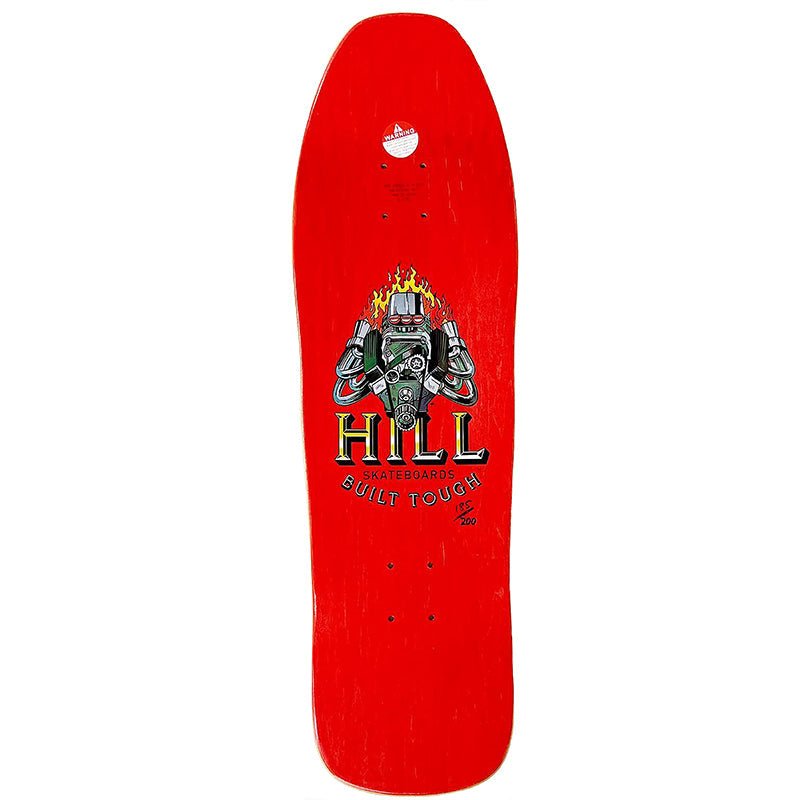 Frankie Hill Signed/Numbered Shaped Red Stain Skateboard Deck-5150 Skate Shop