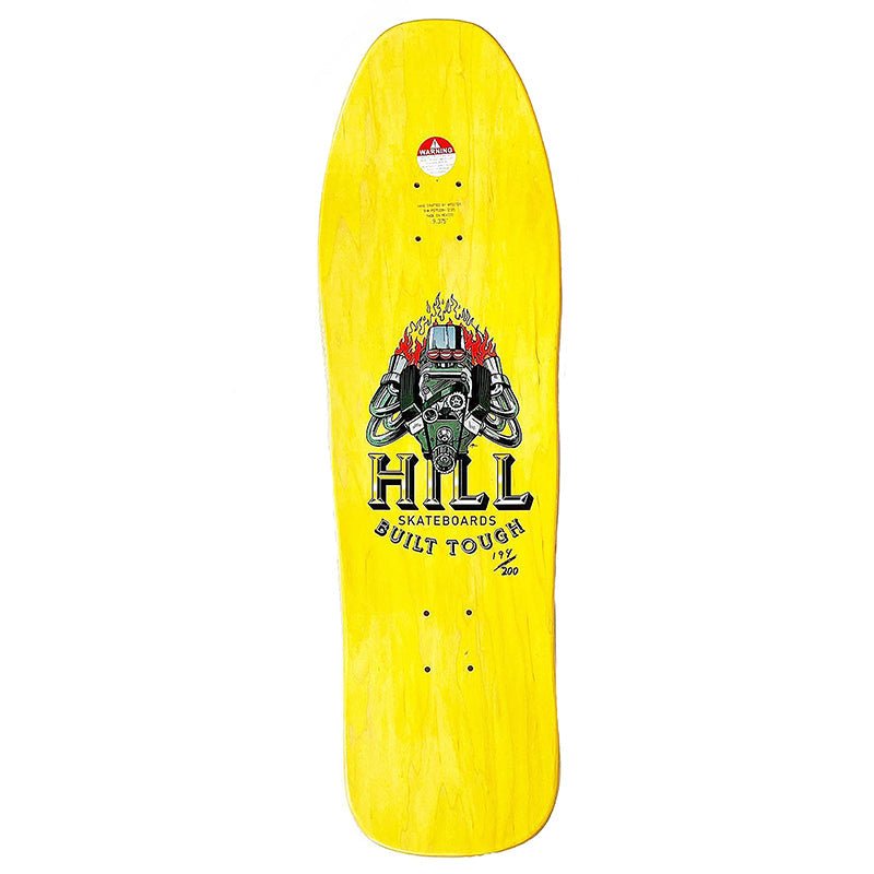 Frankie Hill Signed/Numbered Shaped Yellow Stain Skateboard Deck - 5150 Skate Shop