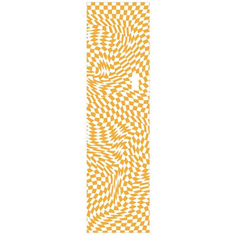 Grizzly 9" x 33" Trippy Checkerboard Orange Perforated Skateboard Grip Tape-5150 Skate Shop