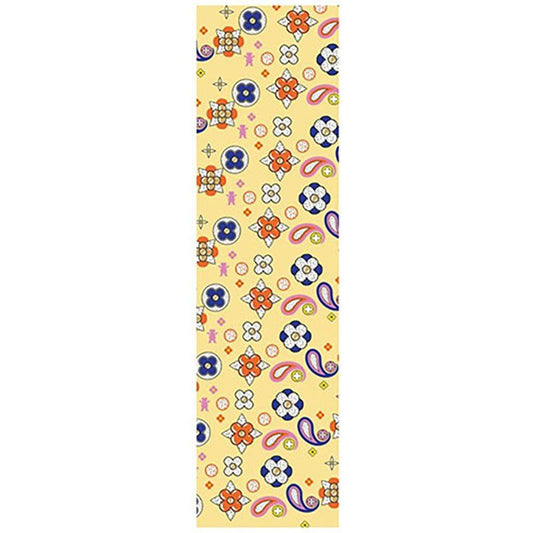Grizzly 9" x 33" When In Rome Yellow Perforated Skateboard Grip Tape 5150 Skate Shop