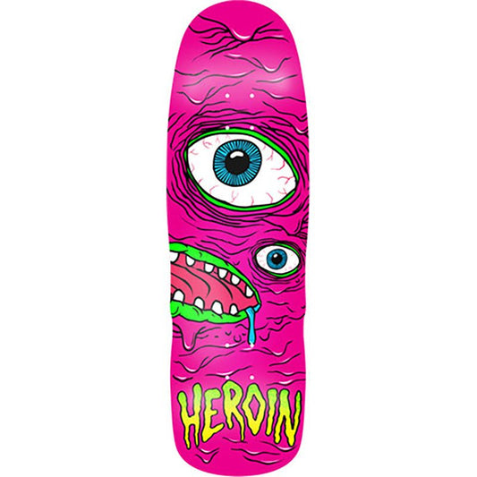 Heroin 9.5" Pink Mutant Shaped Skateboard Deck - 5150 Skate Shop