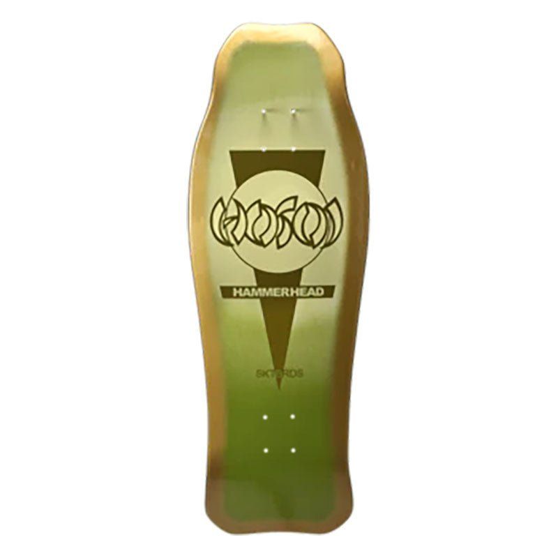 Hosoi 10.25"x31" Hammerhead Double Kick Sunburst Green/Gold  Skateboard Deck 5150 Skate Shop