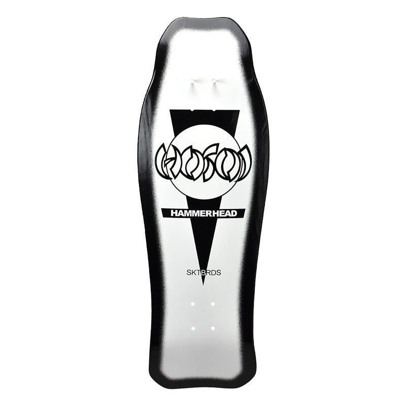 Hosoi 10.25"x31" Hammerhead Double Kick Sunburst White / Black Skateboard Deck 5150 Skate Shop