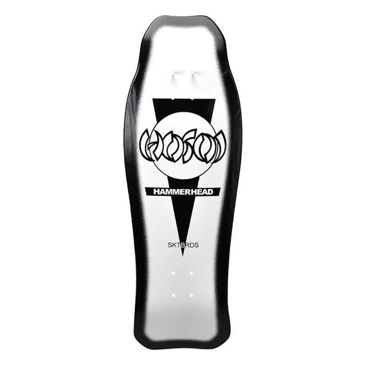 Hosoi 10.25"x31" Hammerhead Double Kick Sunburst White / Black Skateboard Deck 5150 Skate Shop