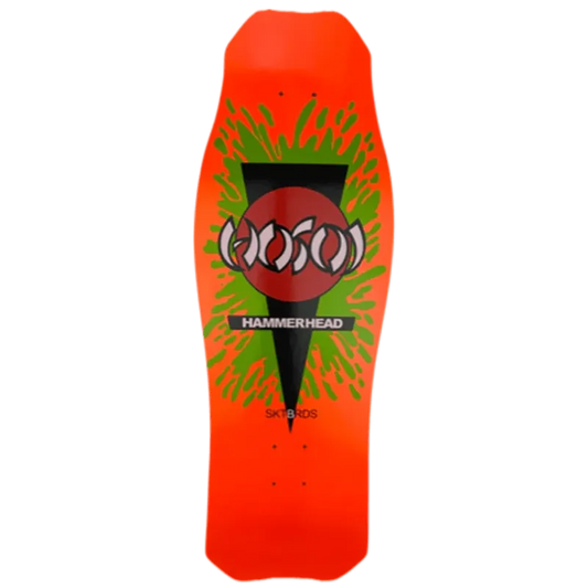 Hosoi 10.5" x 31"  NEON ORANGE O.G. Hammerhead Splat Skateboards Deck 5150 Skate Shop