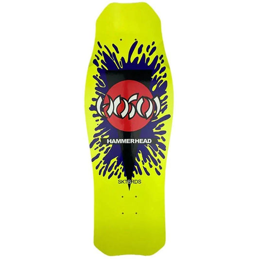 Hosoi 10.5" x 31" NEON YELLOW O.G. Hammerhead Splat Skateboards Deck 5150 Skate Shop