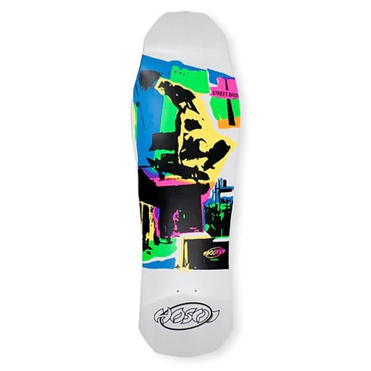 Hosoi 10" x 32.75" Pop Art 87 Large (WHITE DIP) Skateboard Deck - 5150 Skate Shop