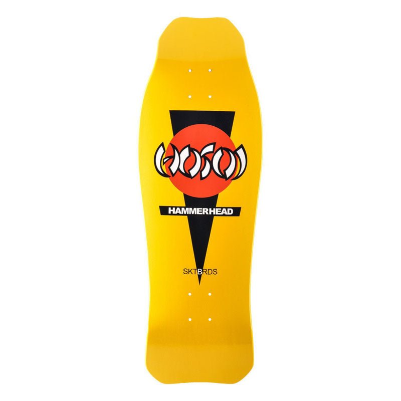 Hosoi 10.25" x 31" Hammerhead Double Kick Yellow Skateboard Deck - 5150 Skate Shop