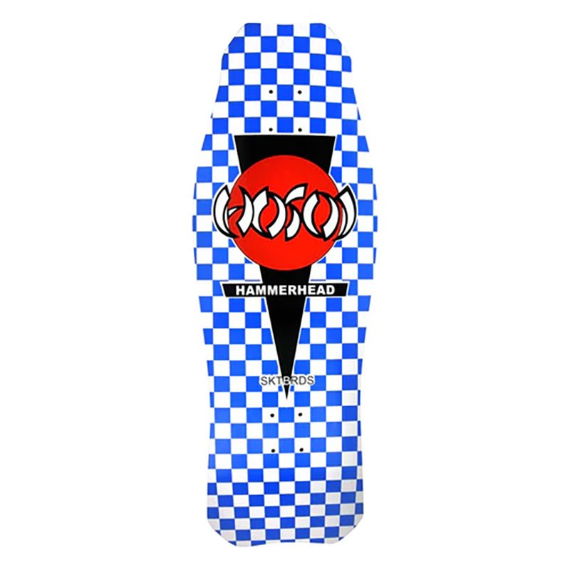 Hosoi 10.5" x 31" O.G. Hammerhead Checkerboard Blue Skateboard Deck-5150 Skate Shop