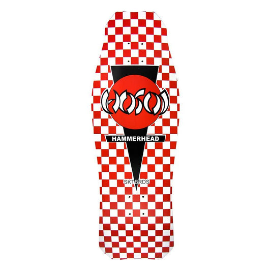 Hosoi 10.5" x 31" O.G. Hammerhead Checkerboard Red Skateboard Deck - 5150 Skate Shop