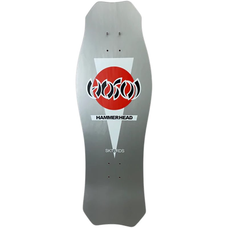 Hosoi 10.5" x 31" OG Hammerhead Double Take Gold/Silver Dip Krystal Clear Grip Applied Skateboard Deck - 5150 Skate Shop