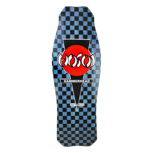 Hosoi 10.5"x31" O.G. Hammerhead Checkerboard Blue Stain Skateboard Deck - 5150 Skate Shop
