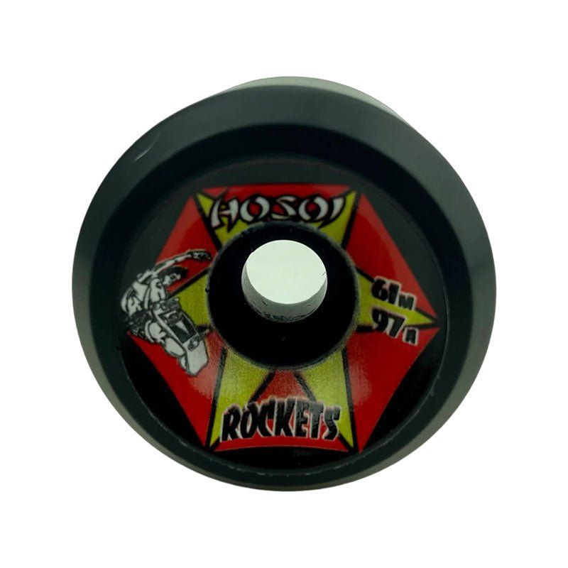 Hosoi 61mm 97a Rockets Black Skateboard Wheels 4pk 5150 Skate Shop