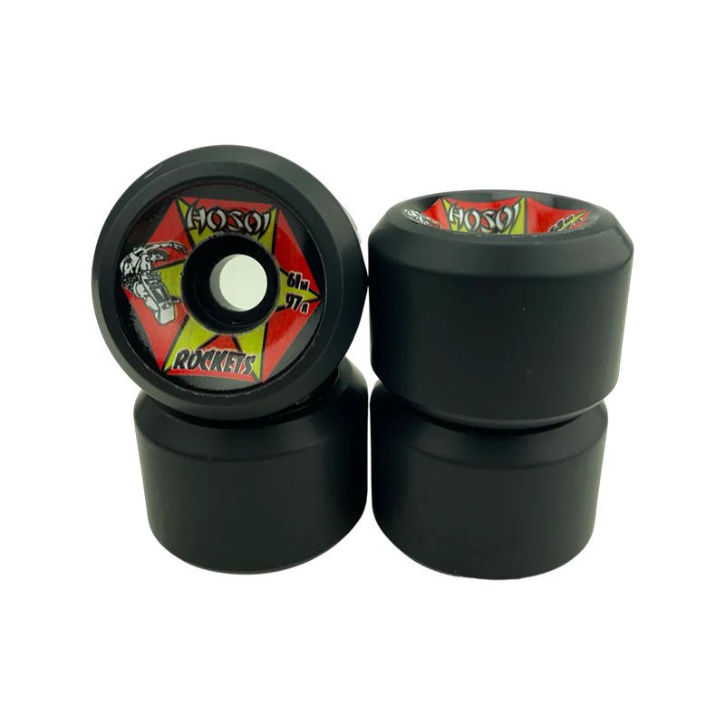 Hosoi 61mm 97a Rockets Black Skateboard Wheels 4pk - 5150 Skate Shop