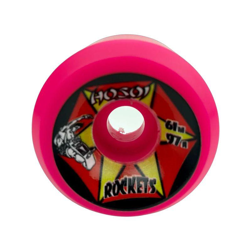 Hosoi 61mm 97a Rockets Pink Skateboard Wheels 4pk 5150 Skate Shop