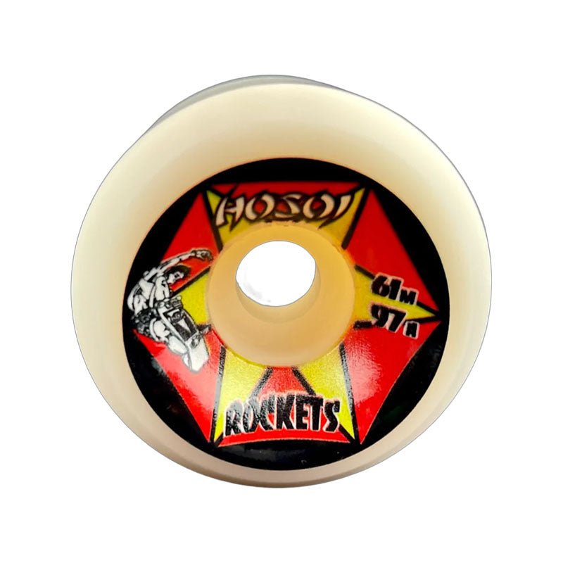 Hosoi 61mm 97a Rockets White Skateboard Wheels 4pk-5150 Skate Shop