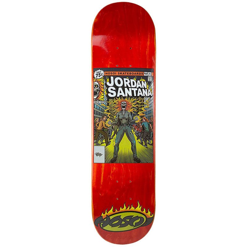 Hosoi 8.25" Jordan Santana Pro Model Red Stain Skateboard Deck - 5150 Skate Shop