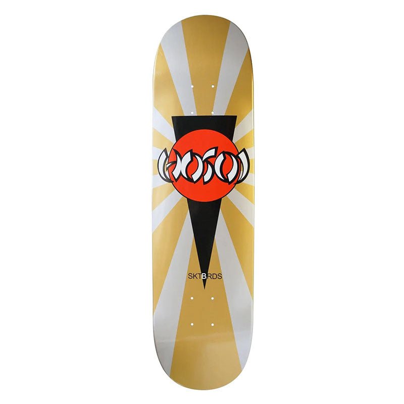 Hosoi 8.25" x 32.25" Rising Sun Gold/Silver Skateboard Deck - 5150 Skate Shop