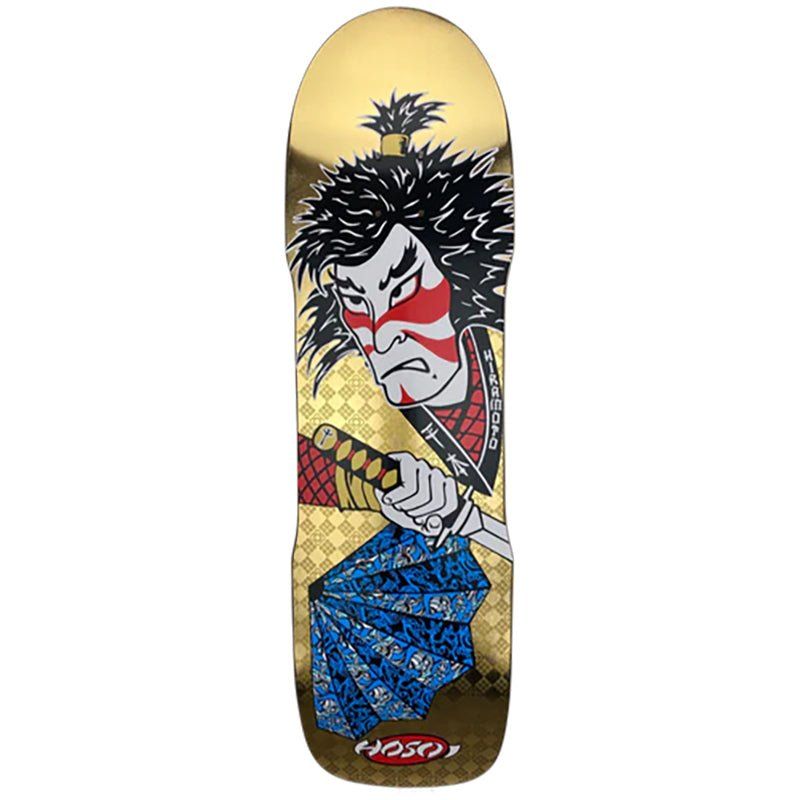 Hosoi 9" x 32.5" Lonny Hiramoto Samurai Gold Skateboard Deck 5150 Skate Shop