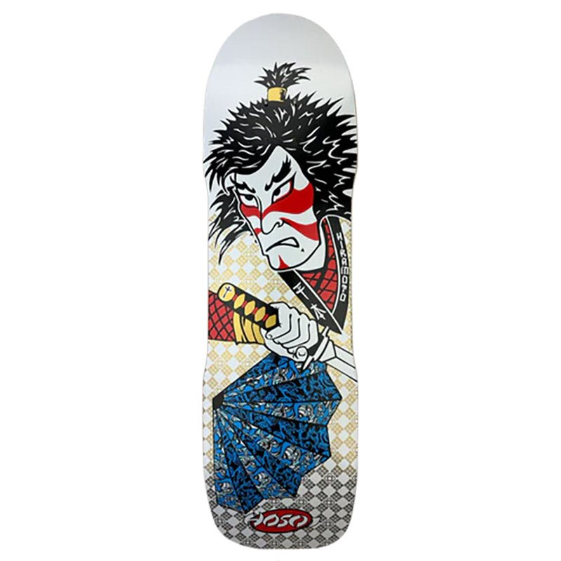 Hosoi 9" x 32.5" Lonny Hiramoto Samurai White Skateboard Deck-5150 Skate Shop