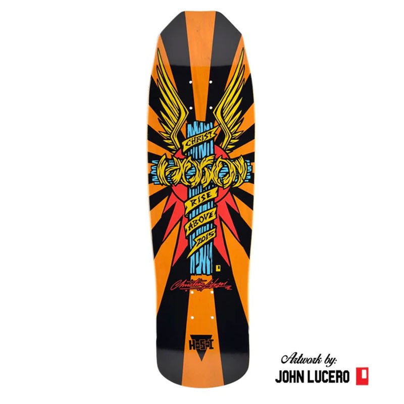 Hosoi 9" x 33.25" Wings Orange Skateboard Deck - 5150 Skate Shop
