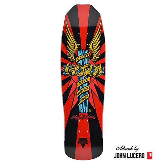 Hosoi 9" x 33.25" Wings Red Skateboard Deck - 5150 Skate Shop