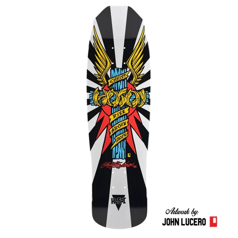 Hosoi 9" x 33.25" Wings White Skateboard Deck-5150 Skate Shop