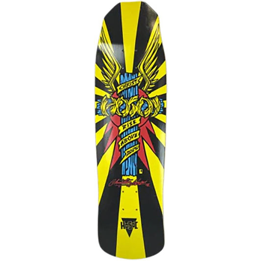 Hosoi 9" x 33.25" Wings Yellow Skateboard Deck - 5150 Skate Shop