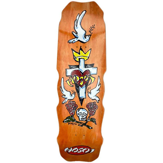 Hosoi 9.5" x 32.25" Hammerhead Hybrid (ORANGE STAIN) Skateboard Deck - 5150 Skate Shop