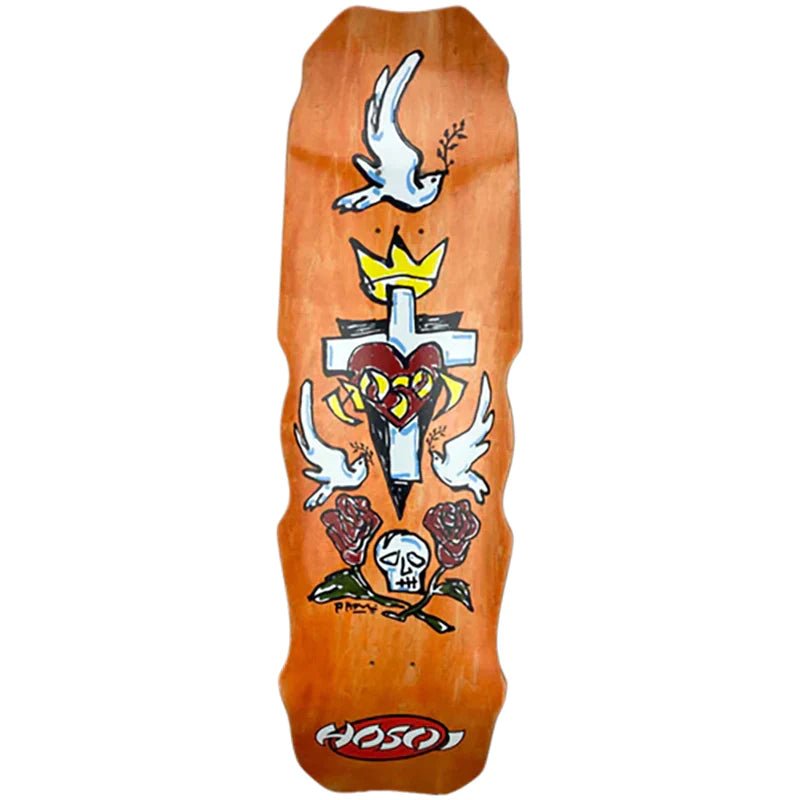 Hosoi 9.5" x 32.25" Hammerhead Hybrid (ORANGE STAIN) Skateboard Deck-5150 Skate Shop