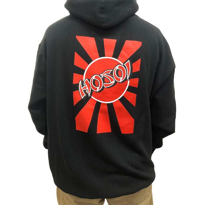 Hosoi Rising Sun Men's Black/Red Hoodies-5150 Skate Shop