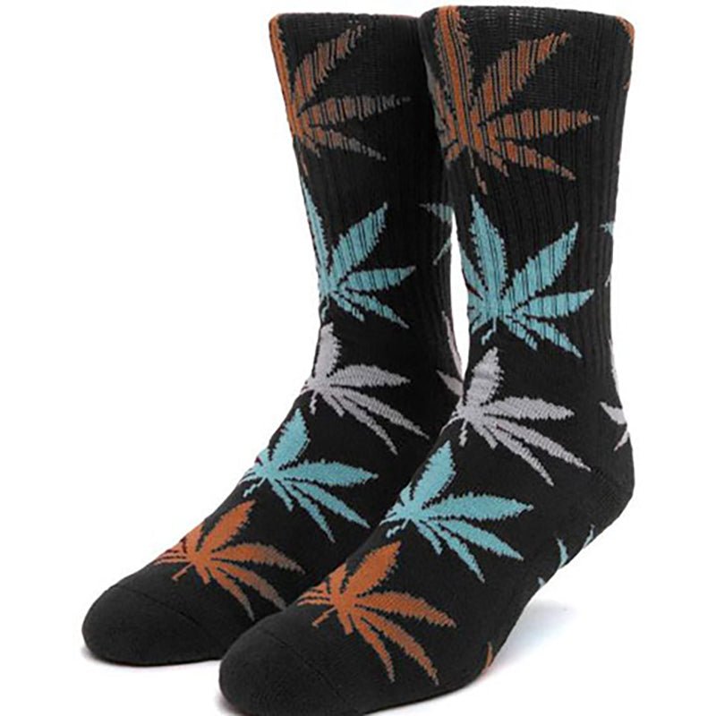HUF Highlight Plant Life Black Socks-5150 Skate Shop