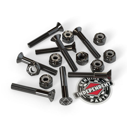 Independent 1-1/4" Precision Black Phillips Skateboard Hardware-5150 Skate Shop