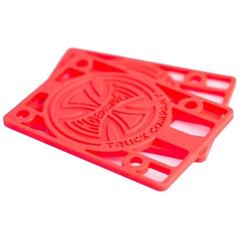 Independent Trucks 1/8" Genuine Parts Red Skateboard Risers 2pk 5150 Skate Shop