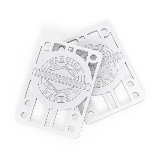 Independent Trucks 1/8" Genuine Parts White Skateboard Risers 2pk 5150 Skate Shop