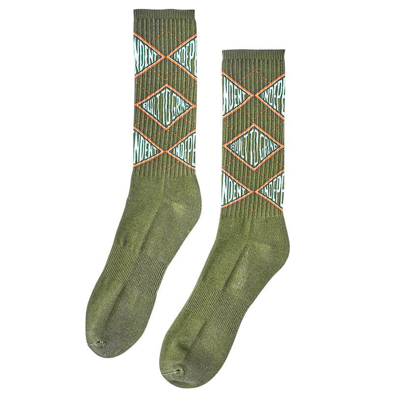 Independent Trucks BTG Pivot Mens Army Crew Socks 1pr-5150 Skate Shop