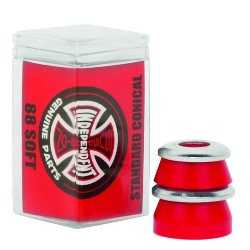 Independent Trucks Conical (88a) Soft Red  w/washers Skateboard Bushings 5150 Skate Shop