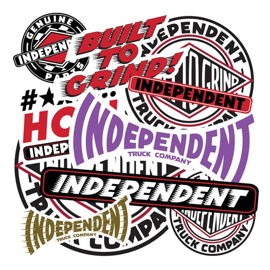 Independent Trucks In Pack of 10 Assorted Stickers - 5150 Skate Shop