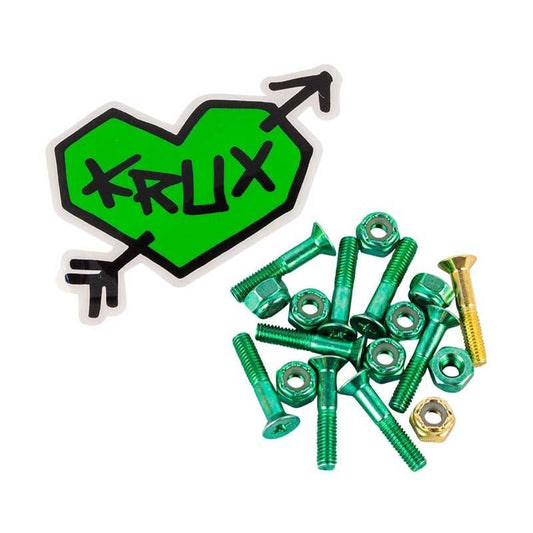 Krux Trucks Krome 1" Phillips Green Skateboard Hardware - 5150 Skate Shop
