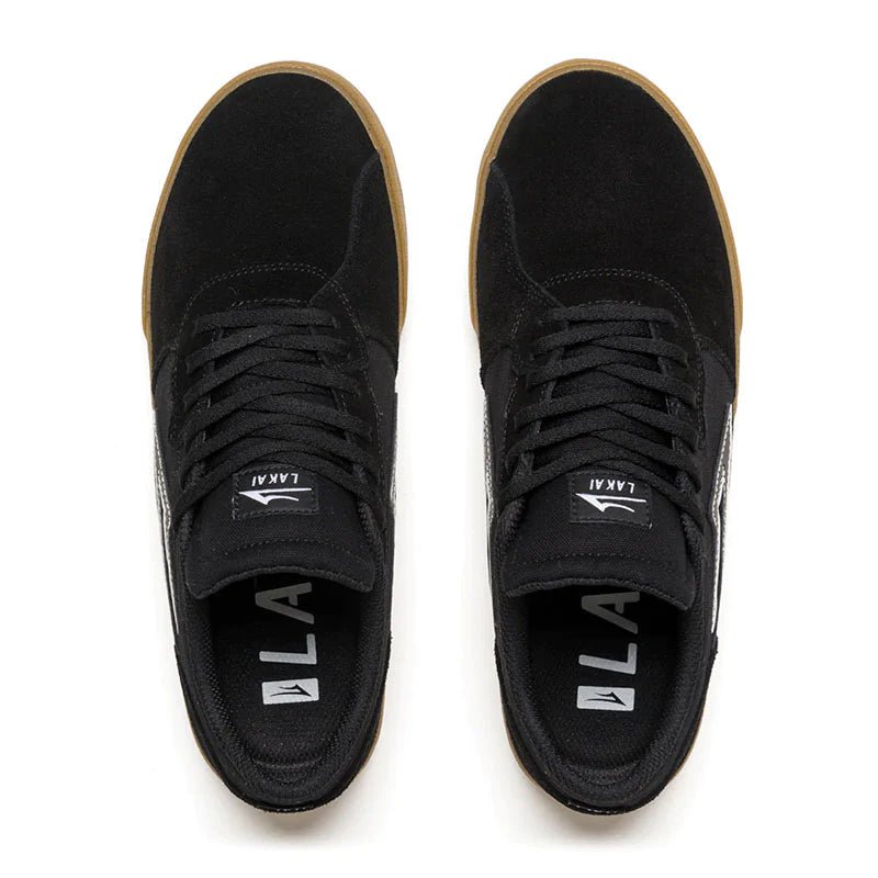 Lakai CARDIFF - BLACK/GUM SUEDE - 60.91% LEATHER 39.09% TEXTILE Shoes-5150 Skate Shop