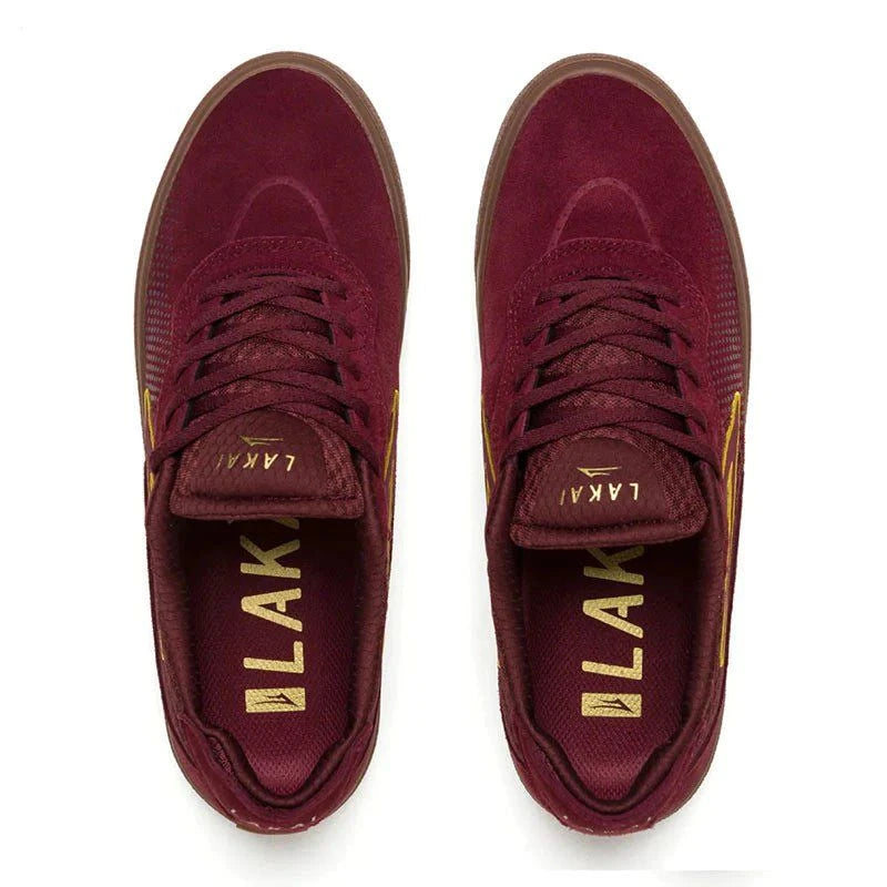 Lakai ESSEX - BURGUNDY SUEDE - 60.91% LEATHER 39.09% TEXTILE Shoes 5150 Skate Shop