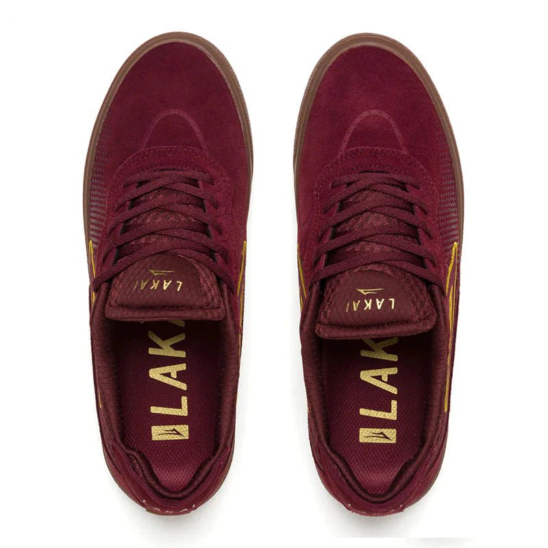 Lakai ESSEX - BURGUNDY SUEDE - 60.91% LEATHER 39.09% TEXTILE Shoes-5150 Skate Shop