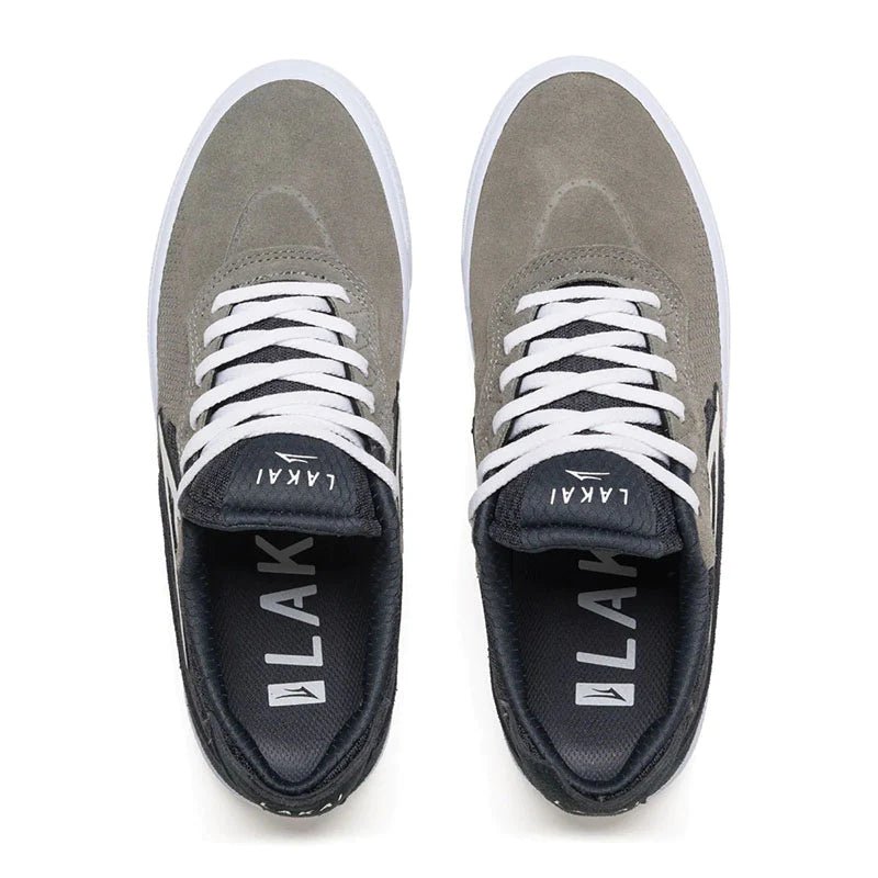 Lakai ESSEX - LIGHT GREY/CHARCOAL SUEDE - 60.91% LEATHER 39.09% TEXTILE Shoes-5150 Skate Shop