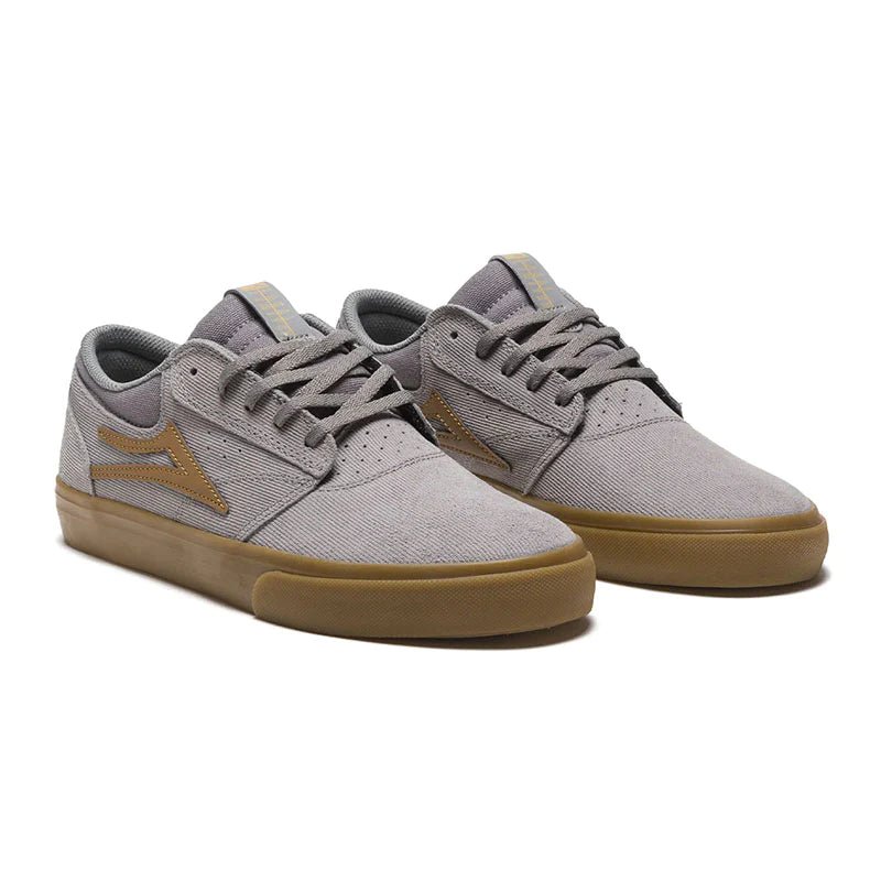 Lakai GRIFFIN GREY/GUM CORD SUEDE Shoes-5150 Skate Shop
