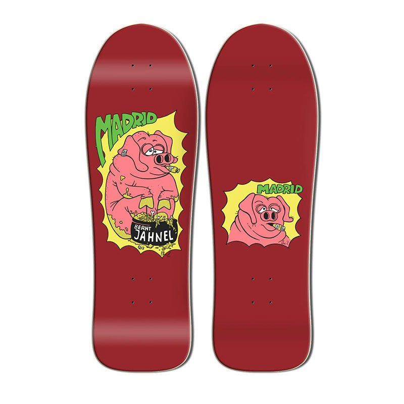 Madrid 10.125" x 31.5" Bernt Jahnel Pig (#17 of 50) Reissue Skateboard Deck 5150 Skate Shop