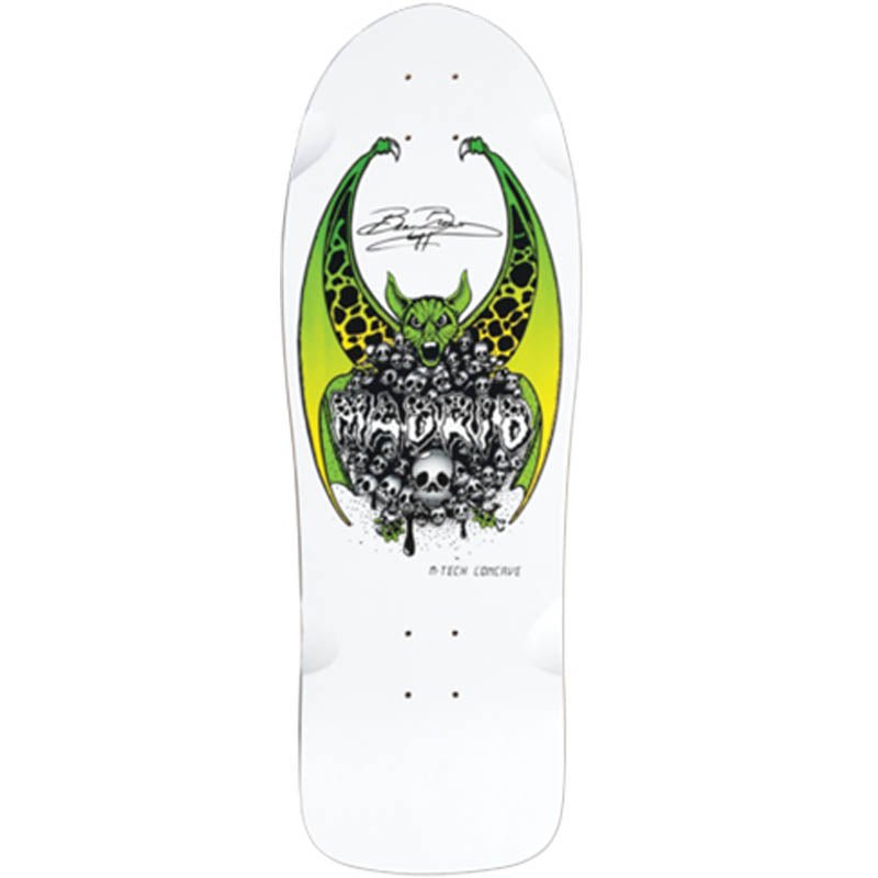 Madrid 10.37" x 30.62" Beau Brown Re-Issue White Skateboard Deck - 5150 Skate Shop
