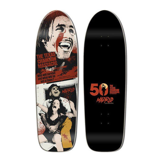Madrid x Texas Chainsaw Massacre 9.8" x 33" HITCHER Shaped Skateboard Deck 5150 Skate Shop
