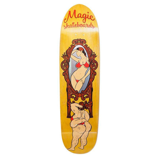 Magic Skateboards 8.5" x 32.5" Magic Mirror Yellow Stain Deck 5150 Skate Shop