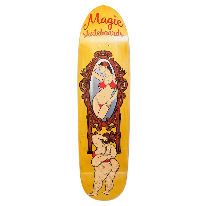 Magic Skateboards 8.5" x 32.5" Magic Mirror Yellow Stain Deck - 5150 Skate Shop