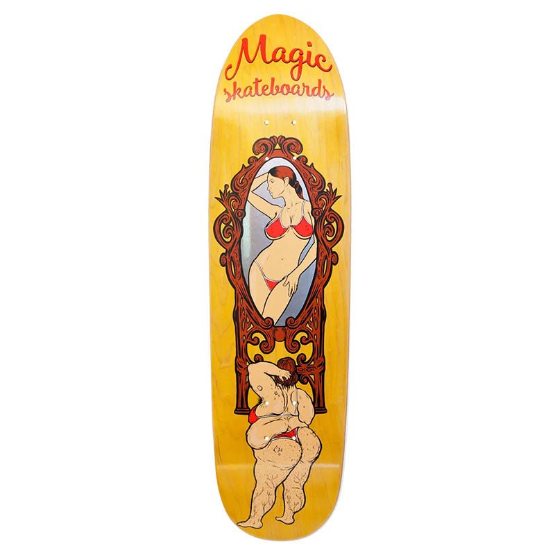 Magic Skateboards 8.5" x 32.5" Magic Mirror Yellow Stain Deck-5150 Skate Shop